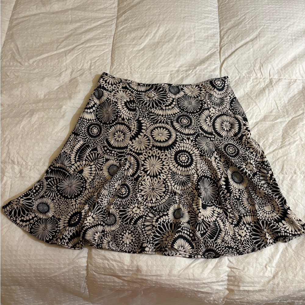 George Black and White A-Line Mini Skirt Size 16